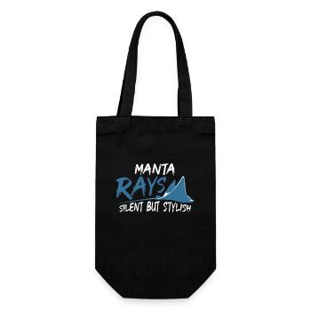 Manta Rays Silent But Stylish Marine Life Swimmer - Geschenkbeutel für Flaschen - Schwarz - Vorne
