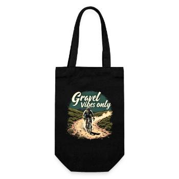 Gravel Vibes Only Gravel Bike Gravel Fahrrad - Gift Bag for Bottles - black - Front