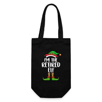 I'm The Retired Elf Shirt Matching Family - Gift Bag for Bottles - black - Front