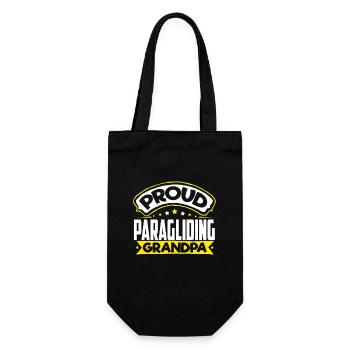 Sports Grandpa Paragliding Grandpa - Gift Bag for Bottles - black - Front