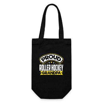 Sports Grandpa Roller Hockey Grandpa - Gift Bag for Bottles - black - Front