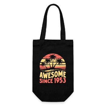 Awesome since 1953 birthday - Gift Bag for Bottles - black - Front