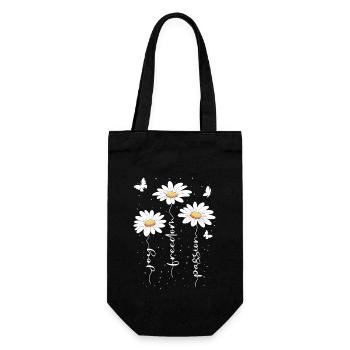 Fleurs d’été Fleur Inspiration Dicton de motivation - Sac à bouteille - noir - Devant