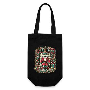 Nutcracker Christmas Festive Colorful - Gift Bag for Bottles - black - Front