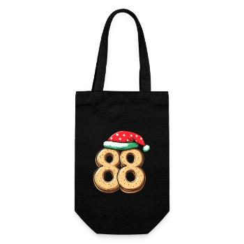 Biscuit de Noël à 88 chiffres - Sac à bouteille - noir - Devant