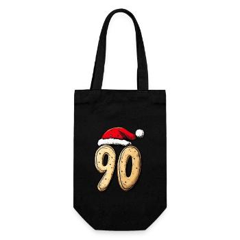 90 Number Christmas Cookie - Gift Bag for Bottles - black - Front