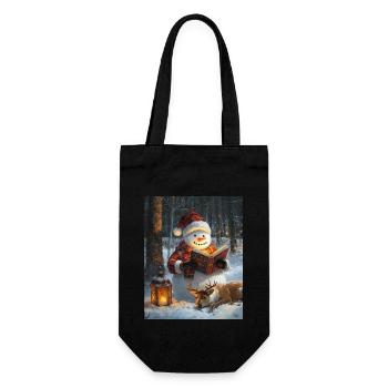 Snowman Christmas Women Men Children - Gift Bag for Bottles - black - Front