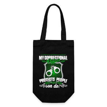 My Son Is A Correctional Officer - Gift Bag for Bottles - black - Front