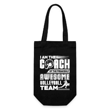 Proud Coach Of Awesome Volleyball Team - Gift Bag for Bottles - black - Front