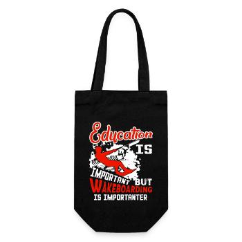 Wakeboarding Is Importanter - Gift Bag for Bottles - black - Front
