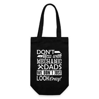 Mechanic Don't Mess With Mechanic Dads - Gift Bag for Bottles - black - Front