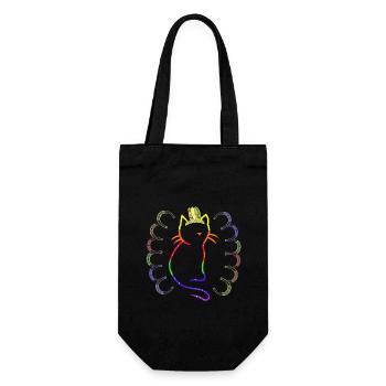 Chat rétro chats Vintage 80s 90s Chaman - Sac à bouteille - noir - Devant