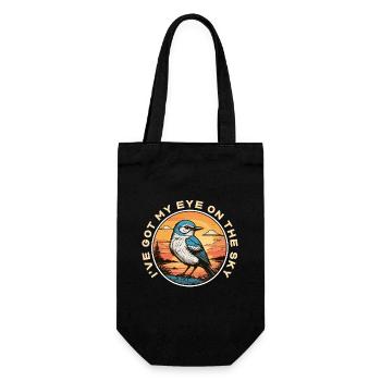 Bird Enthusiast I've Got My Eye Ornithologist - Geschenkbeutel für Flaschen - Schwarz - Vorne
