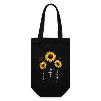 Fleurs d’été Fleur Inspiration Dicton de motivation - Sac à bouteille - noir - Devant