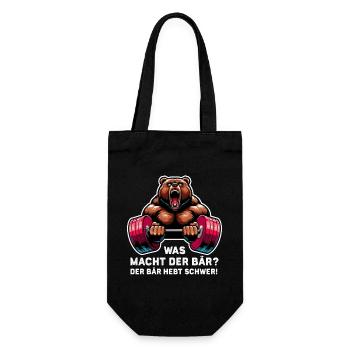 Bodybuilding Bodybuilder Fitness Geschenk Muskeln - Geschenkbeutel für Flaschen - Schwarz - Vorne