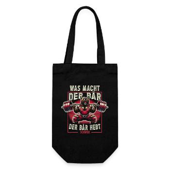 Bodybuilding Bodybuilder Fitness Geschenk Muskeln - Geschenkbeutel für Flaschen - Schwarz - Vorne