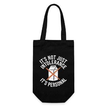 Lactose intolerance Lactose intolerant - Gift Bag for Bottles - black - Front