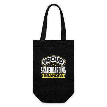 Sports Grandpa Skateboarding Grandpa - Gift Bag for Bottles - black - Front