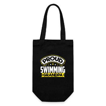 Sport Opa Schwimmen Opa - Geschenkbeutel für Flaschen - Schwarz - Vorne
