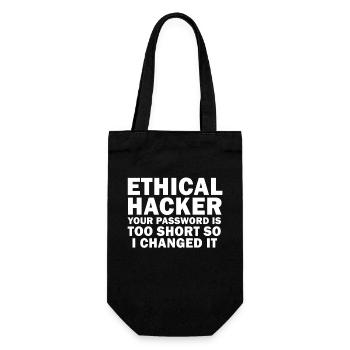 Cybersicherheitsexpertise von ethischen Hackern - Geschenkbeutel für Flaschen - Schwarz - Vorne
