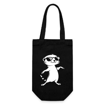 meerkat - Gift Bag for Bottles - black - Front