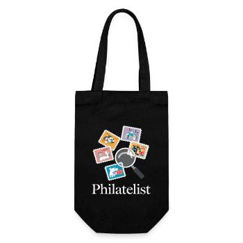 Lustige Briefmarken Briefmarkensammlung Humor - Geschenkbeutel für Flaschen - Schwarz - Vorne