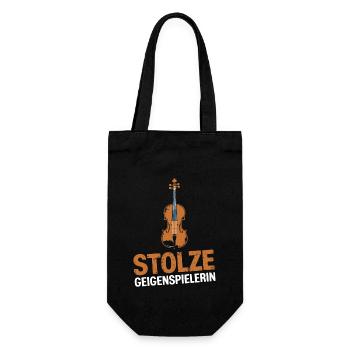 Geigen Spieler Geiger Violine Musiker Violinist - Geschenkbeutel für Flaschen - Schwarz - Vorne