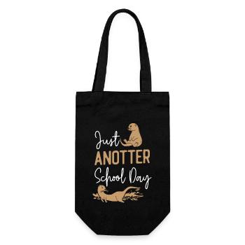 Otter Pre-School First Grade Back - Geschenkbeutel für Flaschen - Schwarz - Vorne