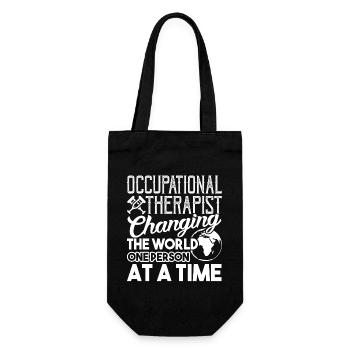 Occupational Therapist Changing The World - Gift Bag for Bottles - black - Front