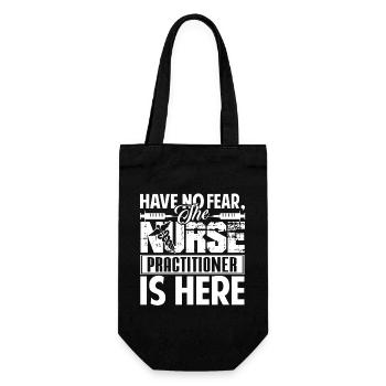 Have No Fear The Nurse Practitioner Is Here - Gift Bag for Bottles - black - Front