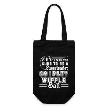Wiffle Ball I Play Wiffle Ball - Gift Bag for Bottles - black - Front