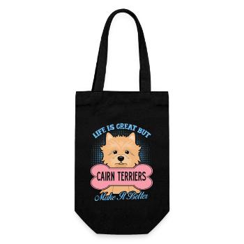 Cairn Terriers Make Life Better - Gift Bag for Bottles - black - Front