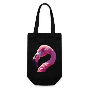 Flamingos Flamingo - Geschenkbeutel für Flaschen - Schwarz - Vorne