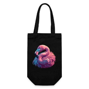 Flamingos Flamingo - Geschenkbeutel für Flaschen - Schwarz - Vorne