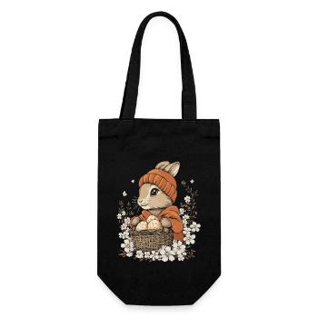 Easter Bunny Gift Easter Women Men Children - Gift Bag for Bottles - black - Front