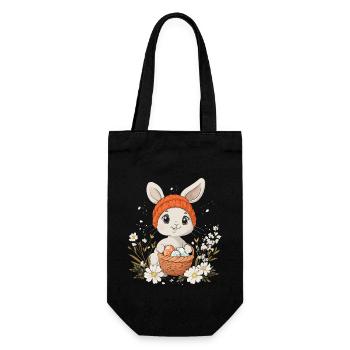 Easter Bunny Gift Easter Women Men Children - Gift Bag for Bottles - black - Front