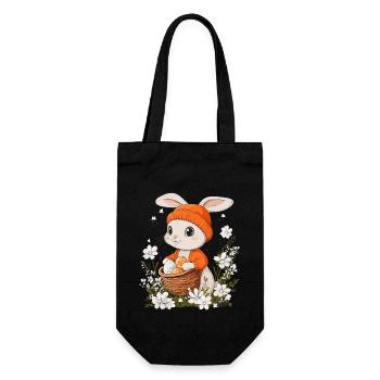 Easter Bunny Gift Easter Women Men Children - Gift Bag for Bottles - black - Front