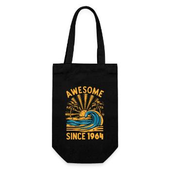 Awesome Since 1964 Birthday Beach - Gift Bag for Bottles - black - Front
