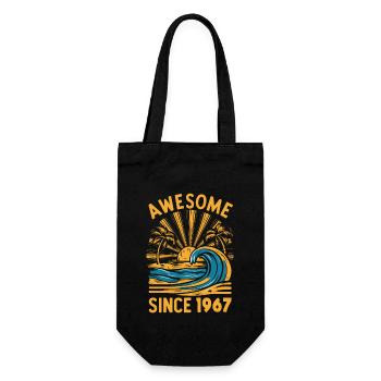 Awesome Since 1967 Birthday Beach - Gift Bag for Bottles - black - Front