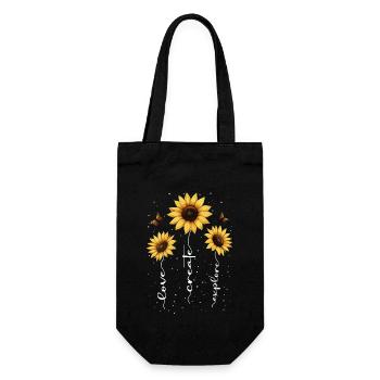Fleurs d’été Fleur Inspiration Dicton de motivation - Sac à bouteille - noir - Devant