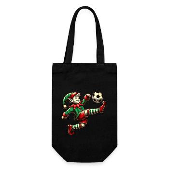 Soccer Playing Eleven With Ball - Gift Bag for Bottles - black - Front