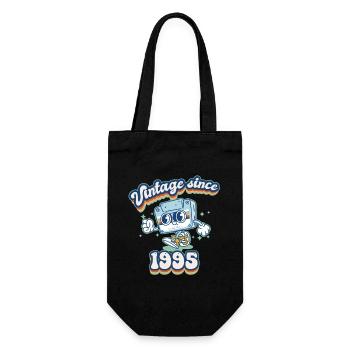 Vintage Since 1995 Retro 30th Birthday Classic - Gift Bag for Bottles - black - Front