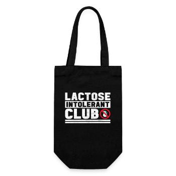 Lactose intolerance Lactose intolerant - Gift Bag for Bottles - black - Front