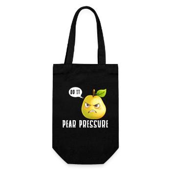Do It Pear Pressure Lustige Birnen Illustration - Geschenkbeutel für Flaschen - Schwarz - Vorne