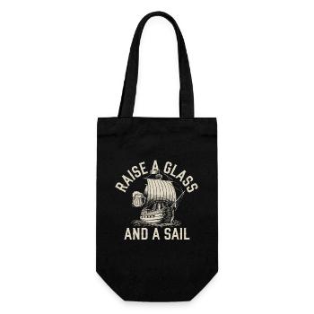 Sailors Sea Shanty Singing Ship Adventures - Geschenkbeutel für Flaschen - Schwarz - Vorne