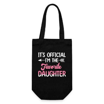 C’est officiel Je suis la fille préférée - Sac à bouteille - noir - Devant