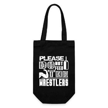 Wrestling Do Not Feed The Wrestlers - Gift Bag for Bottles - black - Front