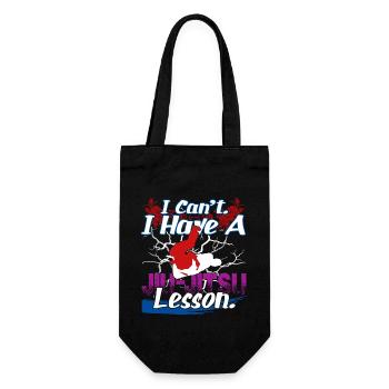 I Can't I Have A Jiu Jitsu Lesson - Gift Bag for Bottles - black - Front