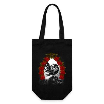 Fairy Tale Character: Raven, Crow, Raven, Crow, Fairy Tale - Gift Bag for Bottles - black - Front