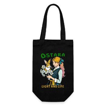 FRAU HASE BLUME OSTARA LIGHT AND LIFE - Geschenkbeutel für Flaschen - Schwarz - Vorne